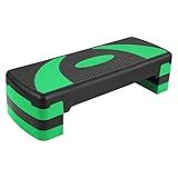 BalanceFrom Aerobic Exercise Step Platform, Home & Gym Workout Stepper, Green