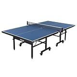 JOOLA Inside - Professional MDF Indoor Table Tennis Table with Quick Clamp Ping Pong Net and Post Set - 10 Minute Easy Assembly - Ping Pong Table with Single Player Playback Mode