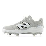 New Balance Men's Fresh Foam X 3000 V7 Baseball Shoe, Raincloud/White, 13 M