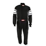 RaceQuip 120005RQP 120 Series 1-Pc Driving Suit SFI 3.2A/5 Black/White Large