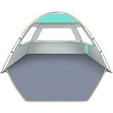 Gorich Beach Tent Sun Shelter for 3/4/6/8/10 Person with UPF 50＋ UV Protection, Lightweight & Easy Setup Beach Shade Canopy, Portable Beach Shade Tent Beach Cabana