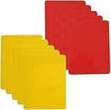 GANPUB 10 pcs Referee Card Set Sports Soccer Referee Warning Cards for Football Soccer Coach and Referee Gear（ Red Yellow）