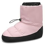 Stelle Dance Warm Up Booties Ballet Slipper Women's Dance Boots Shoes(Pink,S)