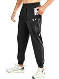 NORTHYARD Men's Athletic Running Pants Lightweight Workout Joggers Quick Dry Gym Sweatpants Active Sports Track Training Black M