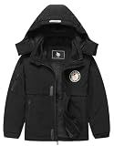 CICVSOC Girl's Ski Jacket Winter Outdoor Warm Snow Coat Kid's Snowboarding Windproof Jacket with Hood