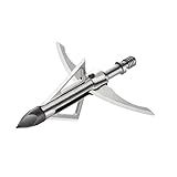 Bloodsport Gravedigger 4-Blade Hunting Hybrid Mechanical Broadhead with Chisel Tip - 100 Grains | 1" Fixed 1.75" Mechanical Cutting Diameter | 3 Pack