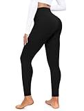 CTHH High Waisted Leggings for Women - Butt Lifting Buttery Soft Tummy Control Workout Yoga Pants for Gym Running Tights(Black)