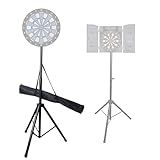 Dart Board Tripod Stand – No Wall Mount, Heavy Duty 4KG Portable Dartboard Stand for Electronic & Bristle Dartboards, Adjustable Height to Official 5ft 8in (93–200cm), Foldable with Carry Bag
