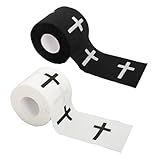2Pcs Cross Wrist Tape,Christian Athletic Tape for Tennis Baseball Soccer Boxing, Self-Adhesive Sports Wrap, 2in x 23ft