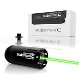 ACETECH Airsoft Pistol/Riffle Tracer Unit Brighter C/Blaster C 14mm CCW Negative Thread M14- to M11+ Adaptor Glow in The Dark Green/Gel BBS LED Beam/Flare Lighting Effect (Blaster C - Flare, Black)