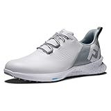 FootJoy Men's FJ Fuel Previous Season Style Golf Shoe, White/Grey, 12