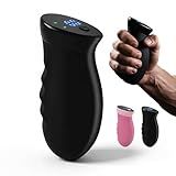 Hiyoga Digital Grip Strength Trainer, 0–440 lb Hand Gripper Strengthener with Real-Time Display (No Sound), 2 Modes: Test & Smart Vibration, Ergonomic Hand Grip & Forearm Strengthener, USB-C Rechargeable Hand Exerciser (Black)