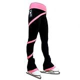 Figure Skating Pants Girl's Ladies Figure Skating Training Suits Plus Velvet Pants (Kids 12-14, Light Pink)