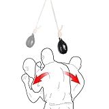 INNOLIFE Boxing Slip Bag, Dodge Hide Speed Ball for Reflex Training, MMA Pendulum Training - Maize Leather Ball Included