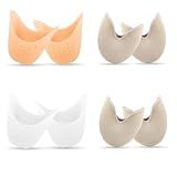4-Pair Toe Pads for Pointe Shoes, Cotton & Silicone Set