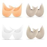 4 Pairs Toe Pads for Pointe Shoes(2 Pairs Cotton Pointe Shoe Toe Pads & 2 Pairs Silicone Gel Pads Pointe Shoes Protectors), Ballet Dance Toe Pad, High Heels Toe Caps, for Foot Metatarsal Protection