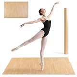 Tristcily Marley Dance Floor, 4Ft x 6Ft Portable Dance Floor Mat for Ballet Jazz & Pop, Non-Slip & Shock-absorbing Exercise Flooring for Home, Dance Schools - 4.5MM Thick PVC Practice Floor for Adults