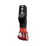 BLACK DIAMOND Hotforge Hybrid Rock Climbing Quickdraw Octane (6-Pack) 12 cm | hot-forged construction, keylock nose for snag-free clipping, wiregate design resists gate flutter and freezing