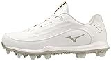 Mizuno Women's Finch Elite 6 Low TPU Softball Cleat, White, 9