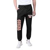 Ultra Game NFL Official Adults Super Soft Game Day Jogger Sweatpants - Unisex, San Francisco 49ers, Black, X-Large