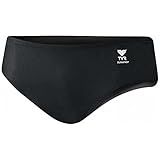 TYR Men's Durafast Elite Solid Racer Swim Suit (Black, 28)