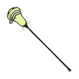STX Lacrosse Stallion 200 Boys Complete Stick with Mesh Pocket, Attack/Midfielder, Black/Yellow
