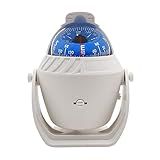 Geloo Boat Compass Flush Mount Compass, Marine Compass Dashboard with Light Pivoting, Dashboard Compass for Boat Car, Illuminated Dash Auto Compass Surface Mount (Blue)