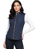 NE PEOPLE Womens Lightweight Quilted Zip Vest, Small, NEWV40NAVY
