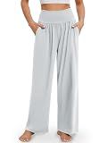 Gracyoga Womens Wide Leg Yoga Pants Flowy Lounge Pajamas Pants with Pockets