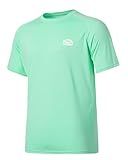 Willit Men's Rashguard Swim Shirt Short Sleeve UPF 50+ Sun Protection SPF Quick Dry Water Shirt Light Green L