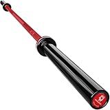 RICHUANG 7ft Olympic Barbell Weight Bar for Weightlifting,Powerlifting,CrossFit Training,500 lbs Max Load Capacity,Q235 Steel,2 Inch Olympic Strength Training Bar for Home Gym,Exercises Fitness Equipment 500LBS-Red