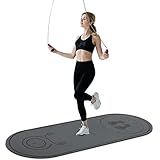 Jump Rope Mat 71"x24" Large Non-Slip Indoor Outdoor Exercise Fitness Mat, High-Density Workout Shock Absorption for Home Gym Flooring Concrete Jumping Rope