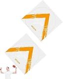 2 Pcs High-Performance Table Tennis Rubber Sheets - Anti-Static Protective Film with 17x17cm Adhesive Backing for Ping Pong Paddles, Transparent Durable Design for Enhanced Spin Control (Yellow)