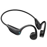 Bone Conduction Headphones,Bluetooth V6.0 Bone Conduction Earbuds with Mic,Open Ear Headphones 12Hrs Playtime,Wireless IPX5 Waterproof Sport Headphone for Running,Walking,Cycling,Gym（black）
