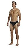 TYR Men's TYReco Solid Racer Brief Swimsuit, Black, 32