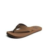 REEF Twinpin Mens Beach Flip Flop, Soft Cushion Footbed, Water Friendly, Sandstone, 11