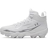 Under Armour Men's Spotlight Hammer Football Cleats, (100) White/Metallic Silver/Metallic Silver, 11, US