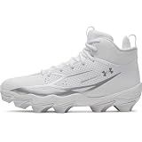 Under Armour Men's Spotlight Hammer Football Cleats, (100) White/Metallic Silver/Metallic Silver, 10.5, US