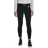 Under Armour Womens Utility Softball Pants 22, (001) Black / / White, Medium