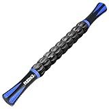MZDXJ Muscle Roller Massage Roller Stick- Deep Tissue Fascia Blaster for Myofascial Pain Relief, Lymphatic Drainage & Body Sculpting, Handheld Physical Therapy & Recovery Tool ​(Blue black-18 inch)