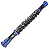MZDXJ Muscle Roller Massage Roller Stick- Deep Tissue Fascia Blaster for Myofascial Pain Relief, Lymphatic Drainage & Body Sculpting, Handheld Physical Therapy & Recovery Tool ​(Blue & Black