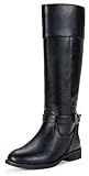 Jeossy Women's Black Riding Boots, Calf Knee High Boots, 951 Size 8 US - with Zipper (DJY951 Black 08)