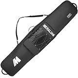 MERALIAN Snowboard Bag for Air Travel,Padded Snowboard Bag Fit Board,Boots, Jacket, Pants, Helmet and Gear,Available Length in 155cm 165cm. (Blk/BLK, 165CM)