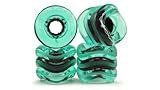 Shark Wheel 60 mm 78a, Skateboard Cruising Wheels, California Roll, Transparent Emerald, Set of 4 Wheels