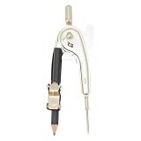 Westcott Nickel-Plated Ball Bearing Compass with Pencil, Professional Style, Back-to-School Supplies, Draws Circles up to 13 Inches in Diameter