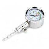 Ball Pressure, Dual Scale PSI and Bar Metal Air Pressure Sports Ball Pump Accessory for Basketball Football Volleyball