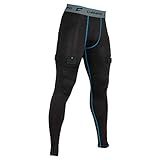 Champro Sports Adult Men's Compression Hockey Jock Pants with Cup & Sock Tabs (Black, Adult X-Large)