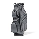Bag Boy CB-15 Golf Cart Bag, 15 Way Top with Full Length Individual Dividers, Lightweight, Dedicated Putter Well, 9 Pockets, Stars and Stripes/Charcoal