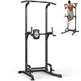 Sportsroyals Pull up Bar, Multi-Function Power Tower Dip Station with Upgraded Adjustable Foot Cover Equipment for Home Gym,360LBS