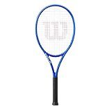 Wilson Ultra 100 V5 Adult Performance Tennis Racket - Grip Size 3-4 3/8", Strung with Sensation 16 Natural at Mid Range Tension